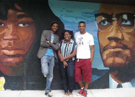 Founders of Theatre in the X: (from left to right) Walter D''Shields, Laneshe L. White, and Carlo Campbell